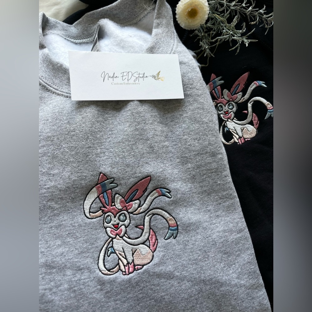 Pokemon  Embroidered sweatshirt Pokemon sweatshirt;Anime & cartoon sweater New